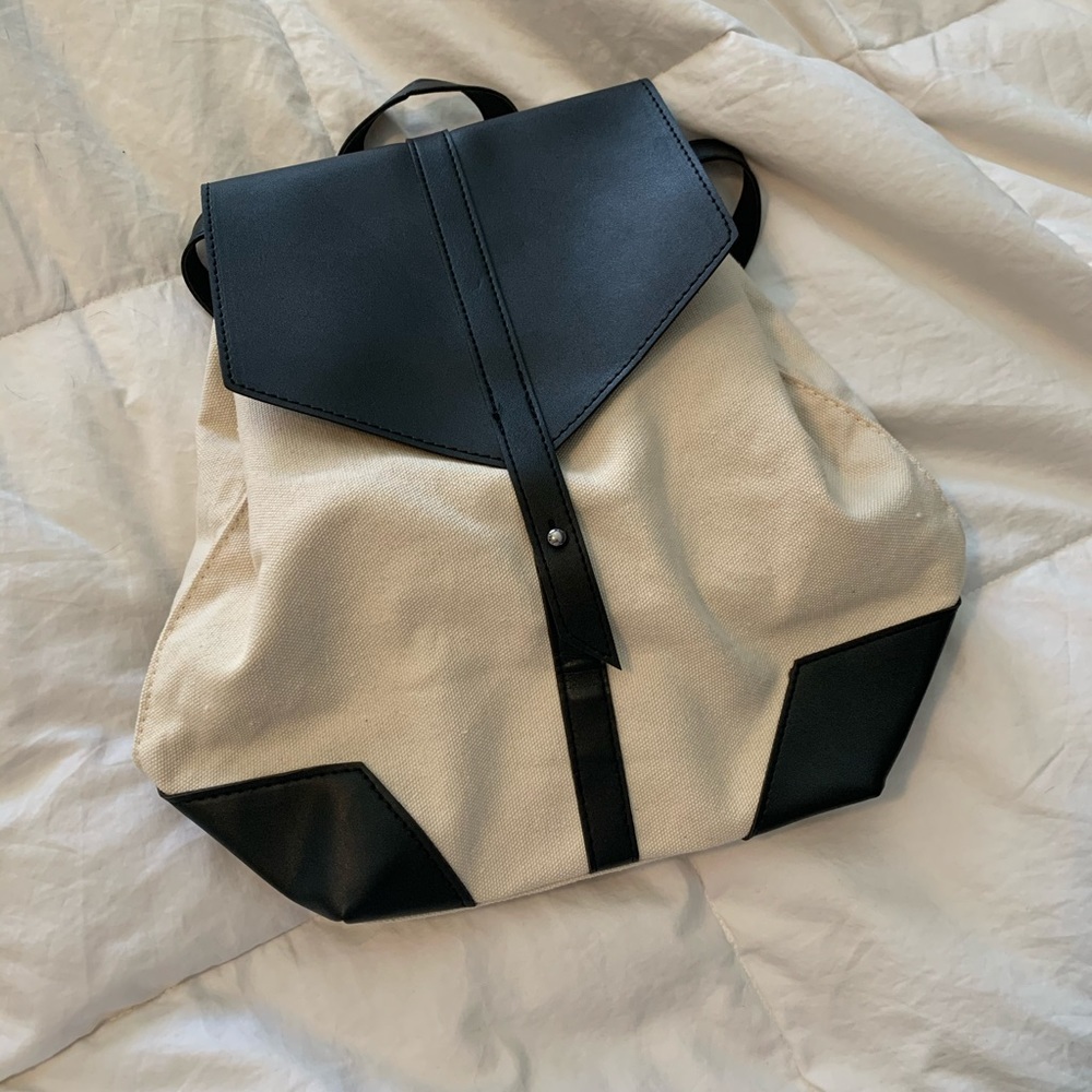 Beige & black FabFitFun backpack